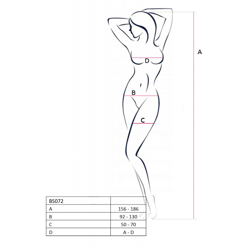 BS072W Bodystocking Blanc