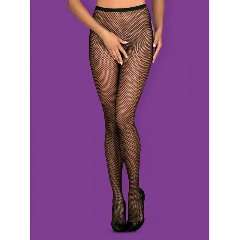 S233 Collants ouverts Noir