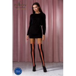 TI114 Collants 60|20 den Noir et rouge Rouge