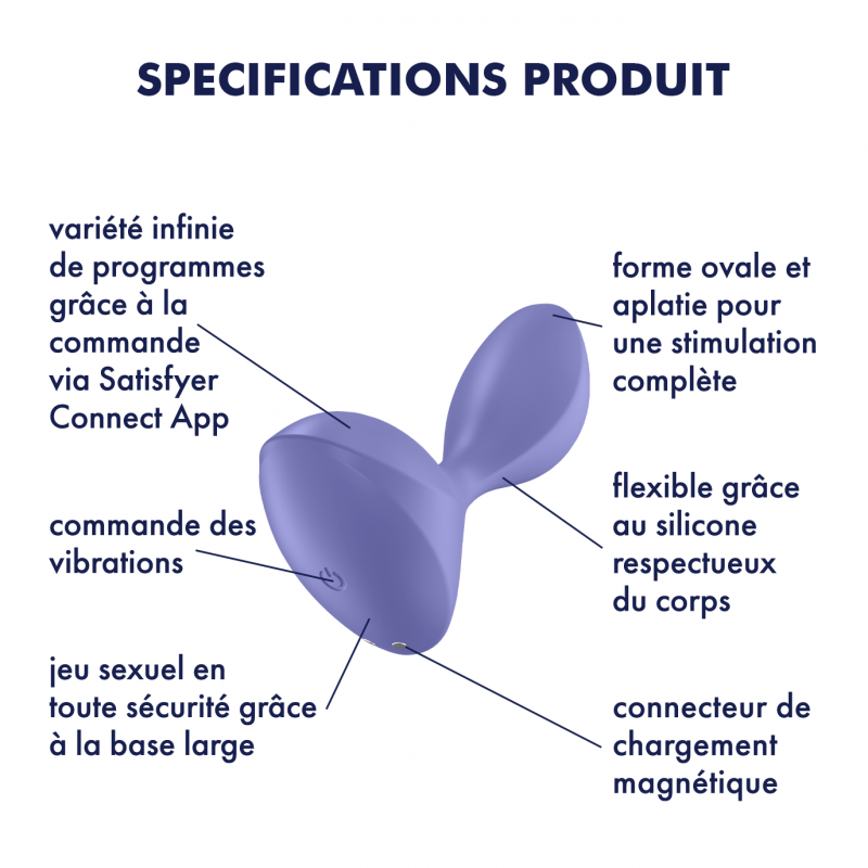 Vibromasseur Anal Satisfyer Sweet Seal Connect App Lilas