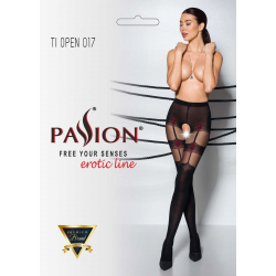 TIOPEN 017 Collants ouverts 20 den Noir