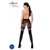 TIOPEN 017 Collants ouverts 20 den Noir