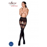 TIOPEN 017 Collants ouverts 20 den Noir