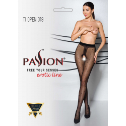 TIOPEN 018 Collants ouverts 20 den Noir