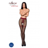 TIOPEN 019 Collants ouverts 20 den Noir et rouge Noir et Rouge