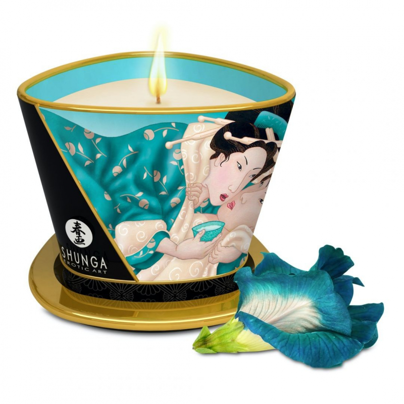Bougie de massage lueur et caresses Sensual Fleurs des îles Parfum Fleur des îles