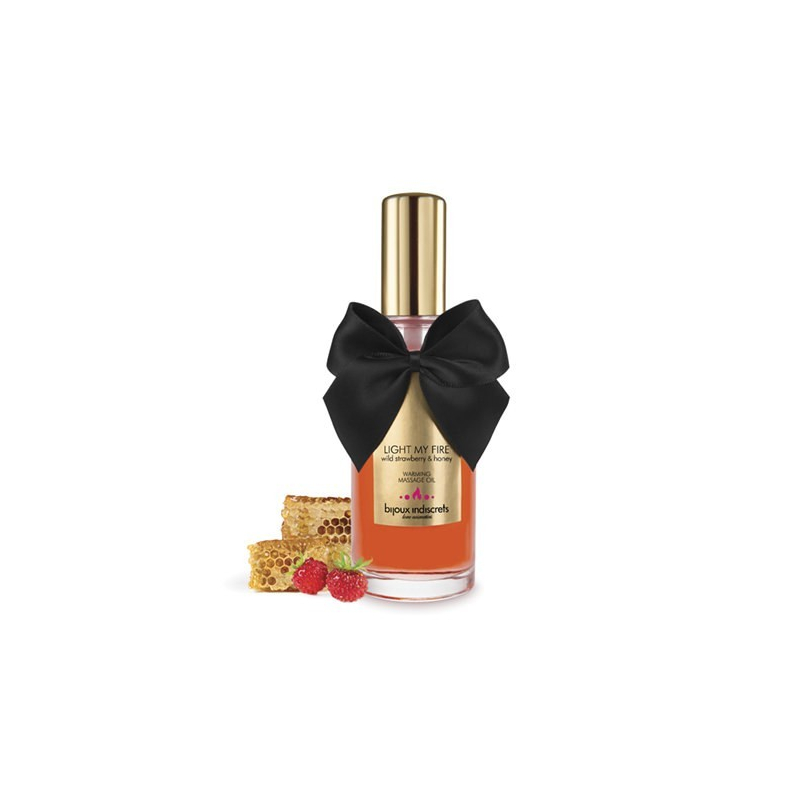 Huile de massage embrassable chauffante Fraise sauvage Parfum Fraise