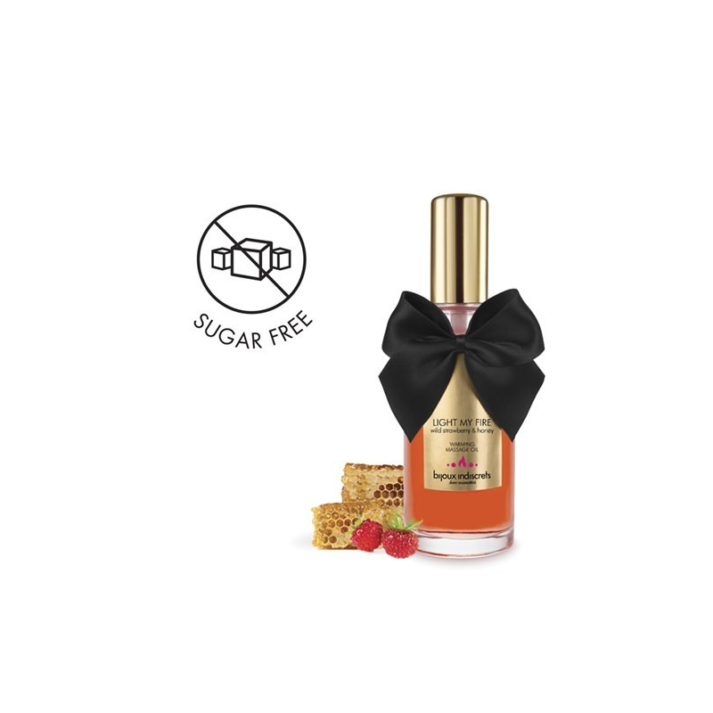 Huile de massage embrassable chauffante Fraise sauvage Parfum Fraise
