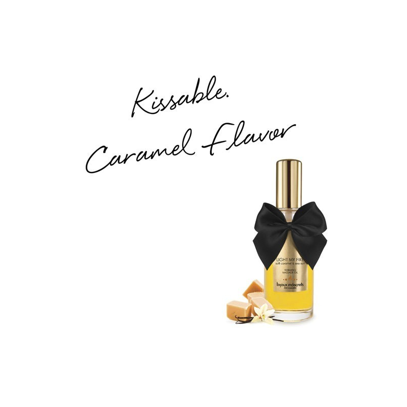 Huile de massage embrassable Chauffante Caramel Doux Parfum Caramel