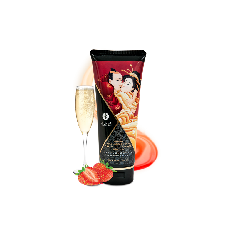Crème de Massage délectable Vin pétillant à la fraise Parfum Vin pétillant Fraise