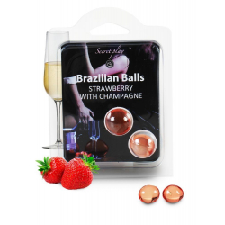 Duo Brazilian Balls Fraise champagne 3385-2 Parfum Fraise