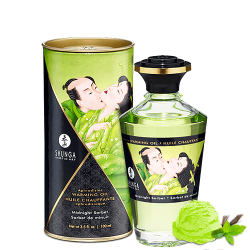 Huile chauffante aphrodisiaque Sorbet de minuit 100ml Parfum Thé vert