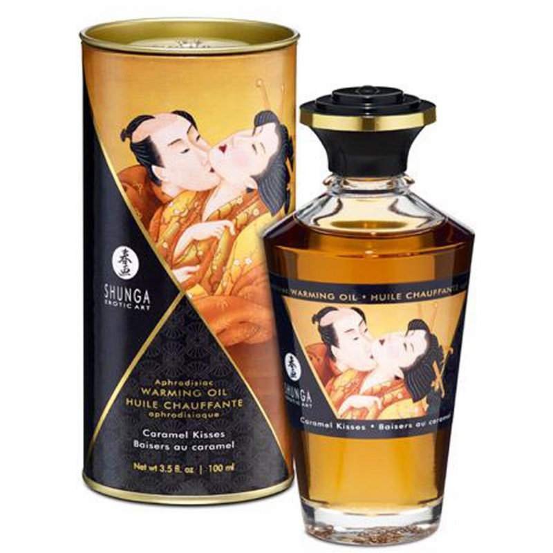 Huile chauffante aphrodisiaque Baisers caramel Parfum Caramel