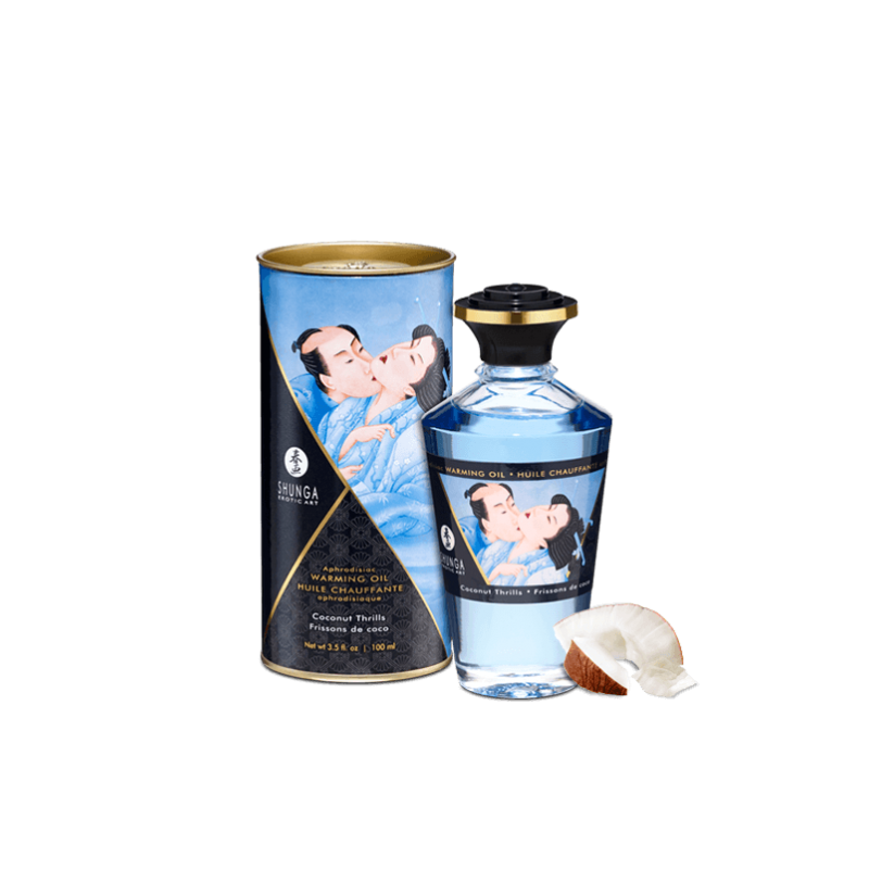 Huile chauffante aphrodisiaque Frissons de coco 100ml Parfum Noix de coco