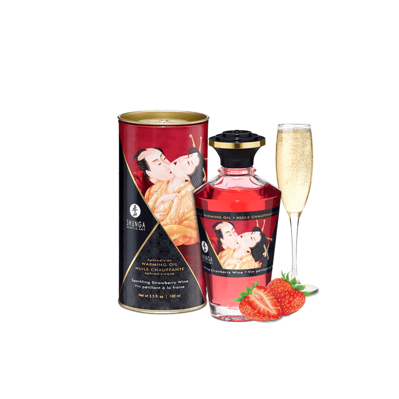 Huile chauffante aphrodisiaque Vin pétillant à la fraise 100ml Parfum Vin pétillant Fraise