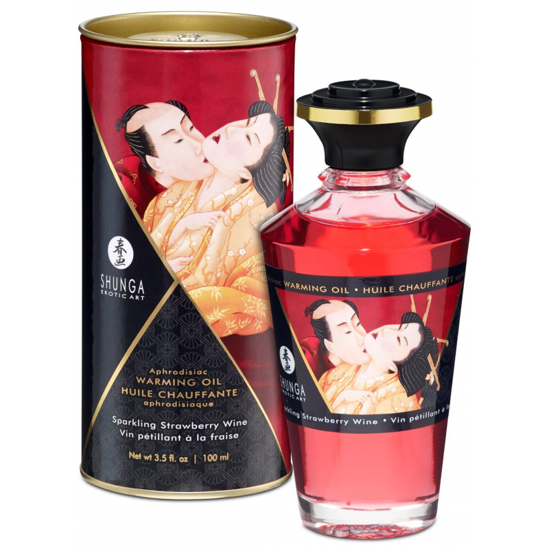 Huile chauffante aphrodisiaque Vin pétillant à la fraise 100ml Parfum Vin pétillant Fraise