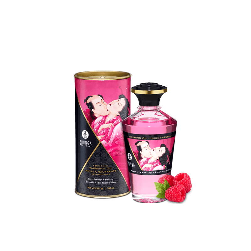 Huile chauffante aphrodisiaque Framboise 100ml Parfum Framboise