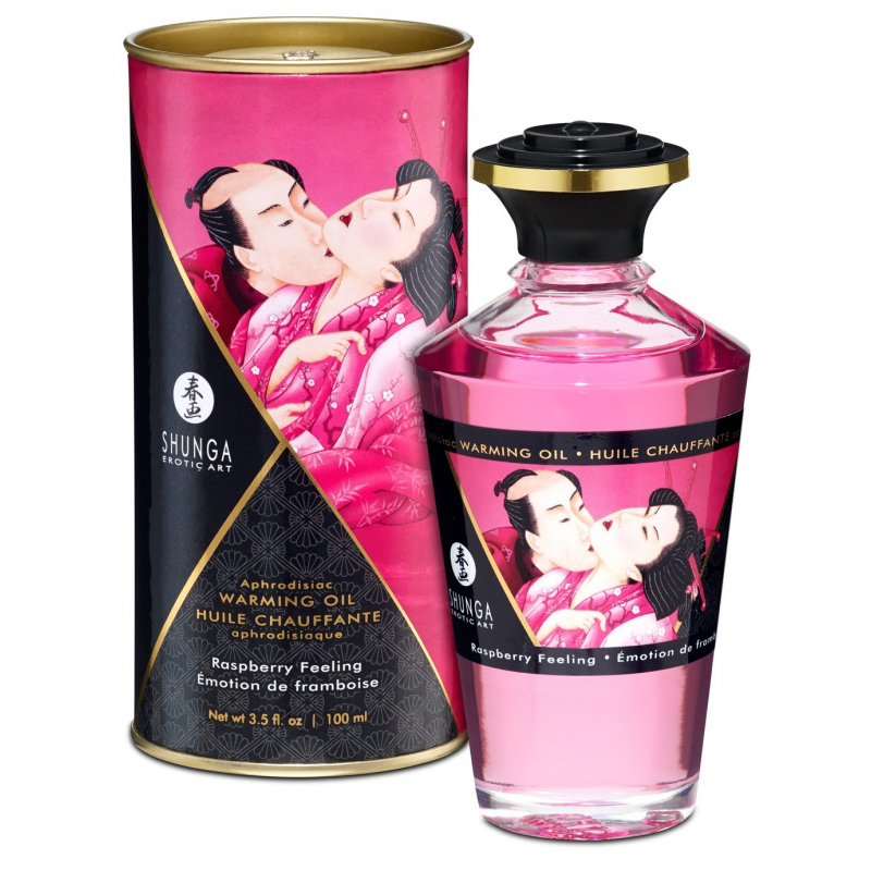 Huile chauffante aphrodisiaque Framboise 100ml Parfum Framboise