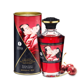 Huile chauffante aphrodisiaque Cerise ardente 100ml Parfum Cerise