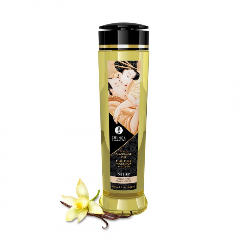 Huile de massage érotique Désir Vanille 240 ml Parfum Vanille