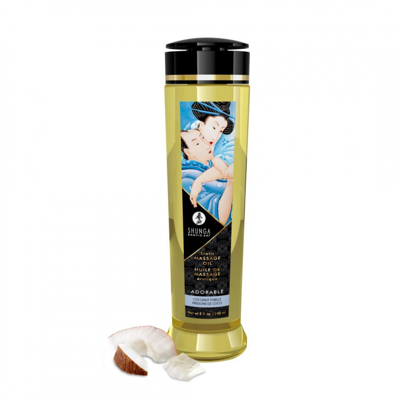 Huile de massage érotique Adorable Frissons de coco 240 ml