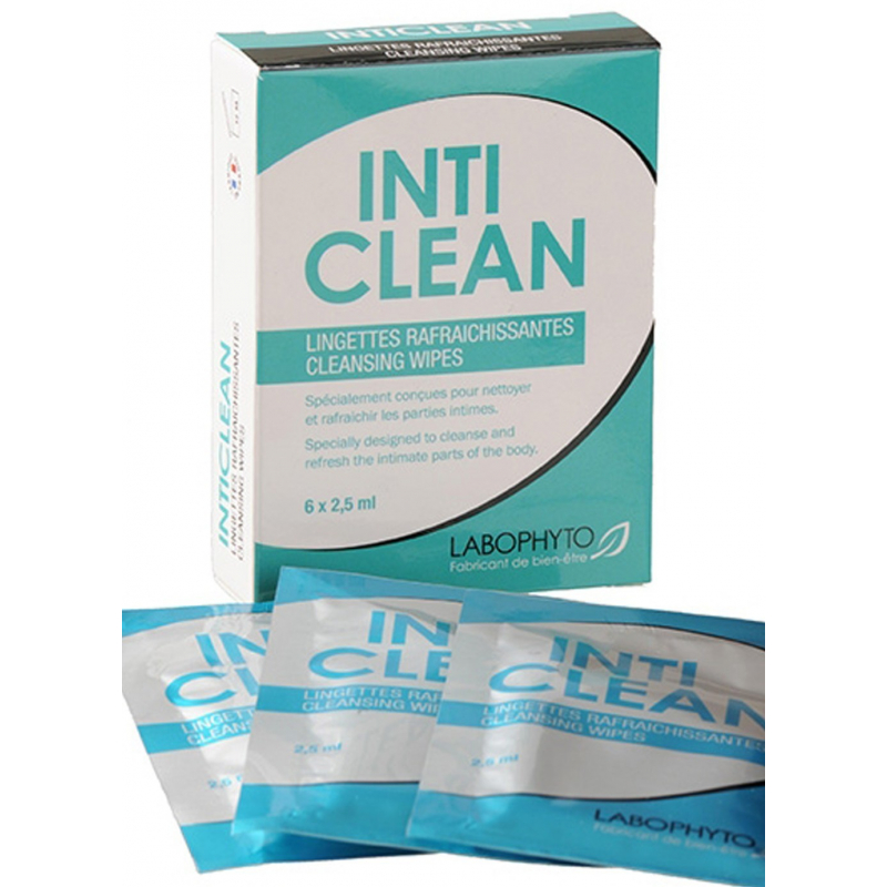 6 lingettes nettoyantes IntiClean Parfum Nature