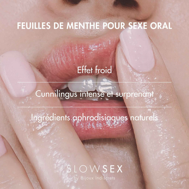 Feuilles de menthe pour sexe oral Slow Sex 7 unités Parfum Menthe