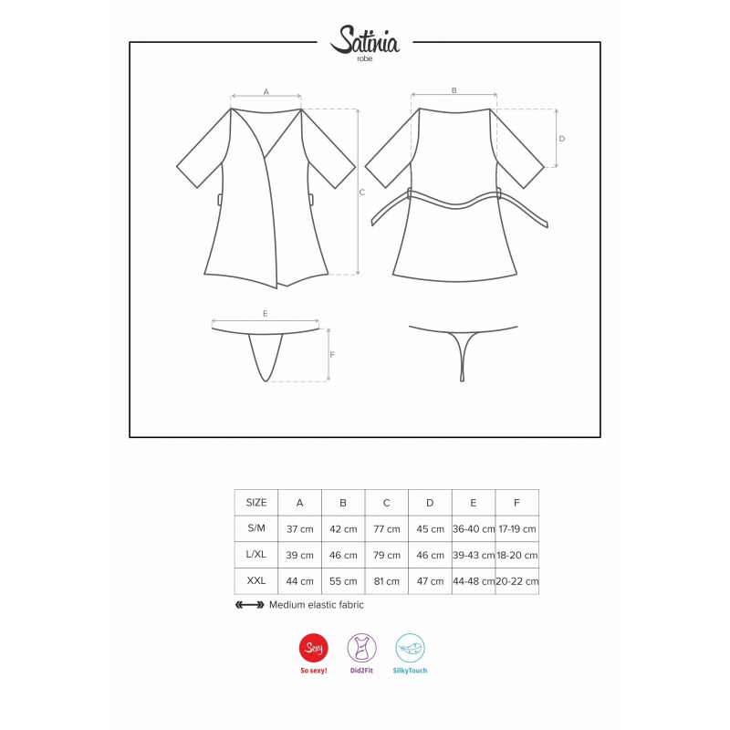 Satinia Peignoir Noir