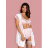 Girlly Peignoir Rose et blanc