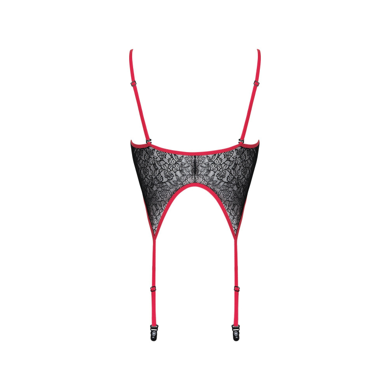 Jade Guêpière Noir et Rouge