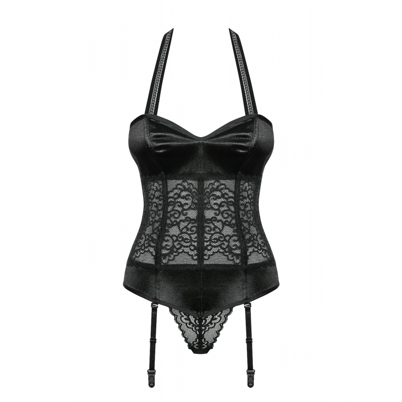 Ailay Corset jarretelles détachables Noir