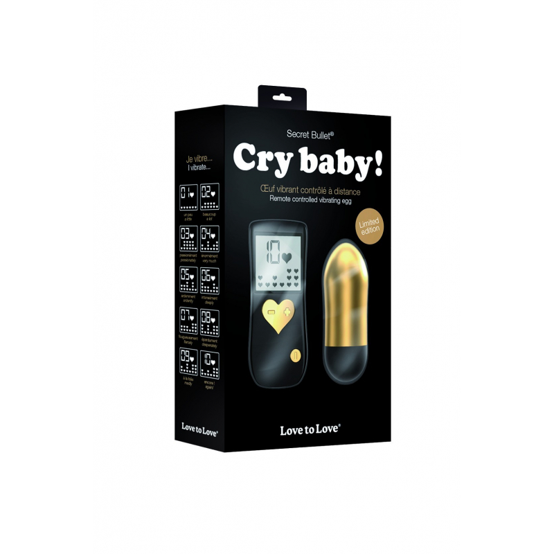 Oeuf Vibrant Cry Baby Noir et Or