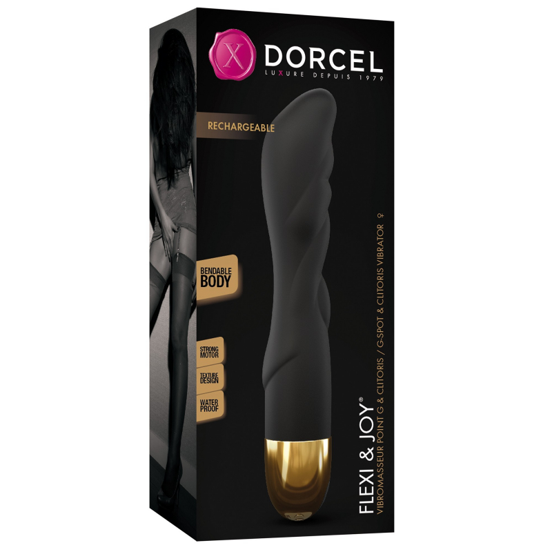 Vibromasseur Dorcel Flexi et Joy Noir et Or