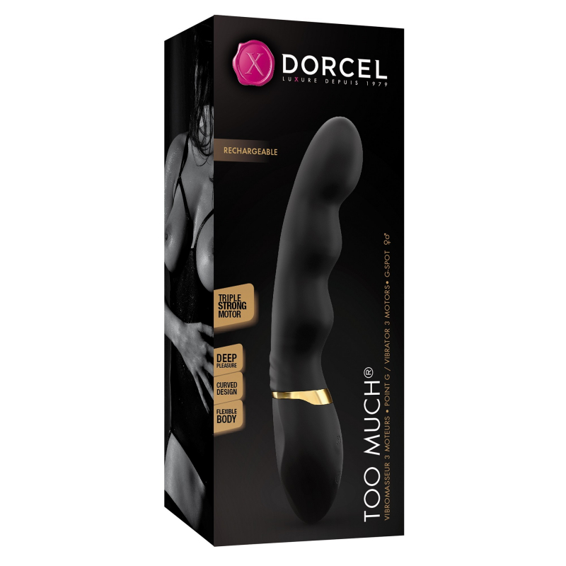 Vibromasseur Dorcel Too Much 2.0 Noir et Or Parfum Nature