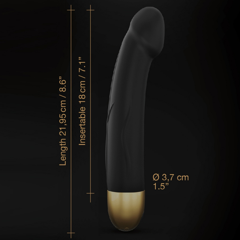 Vibromasseur Real Vibration M 22 cm 2.0 Noir et Or