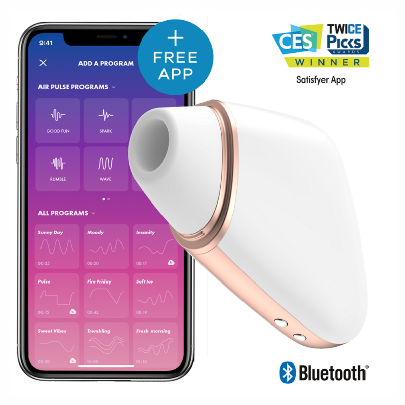 Stimulateur connecté Satisfyer Love Triangle Blanc et Or