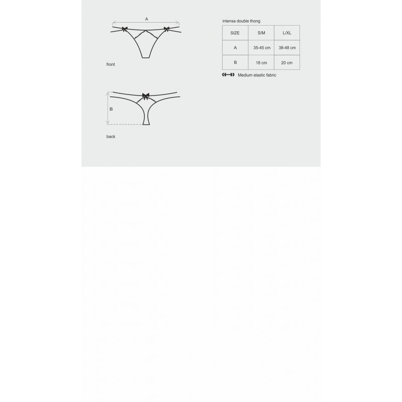 Intensa String Double Lanière Noir