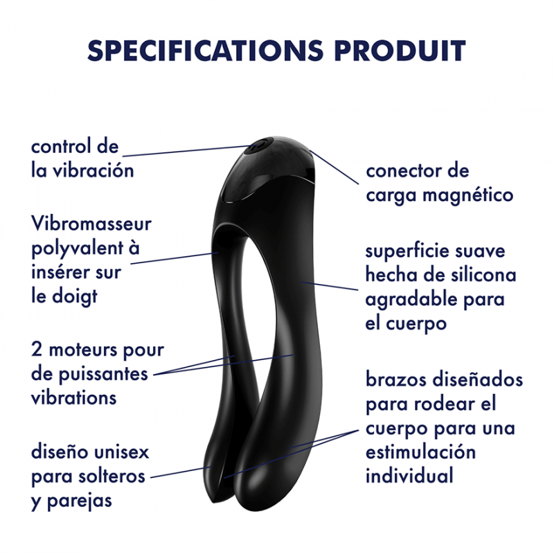 Stimulateur Satisfyer Candy Cane Noir