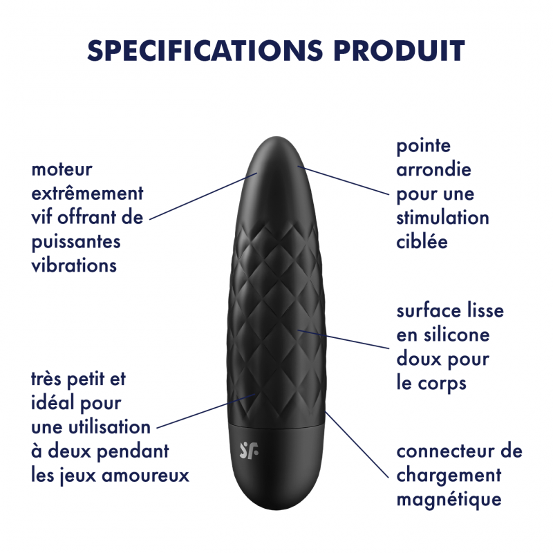 Vibromasseur Satisfyer Ultra Power Bullet 5 Noir