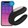 Stimulateur connecté pour couple Satisfyer Double Joy Noir
