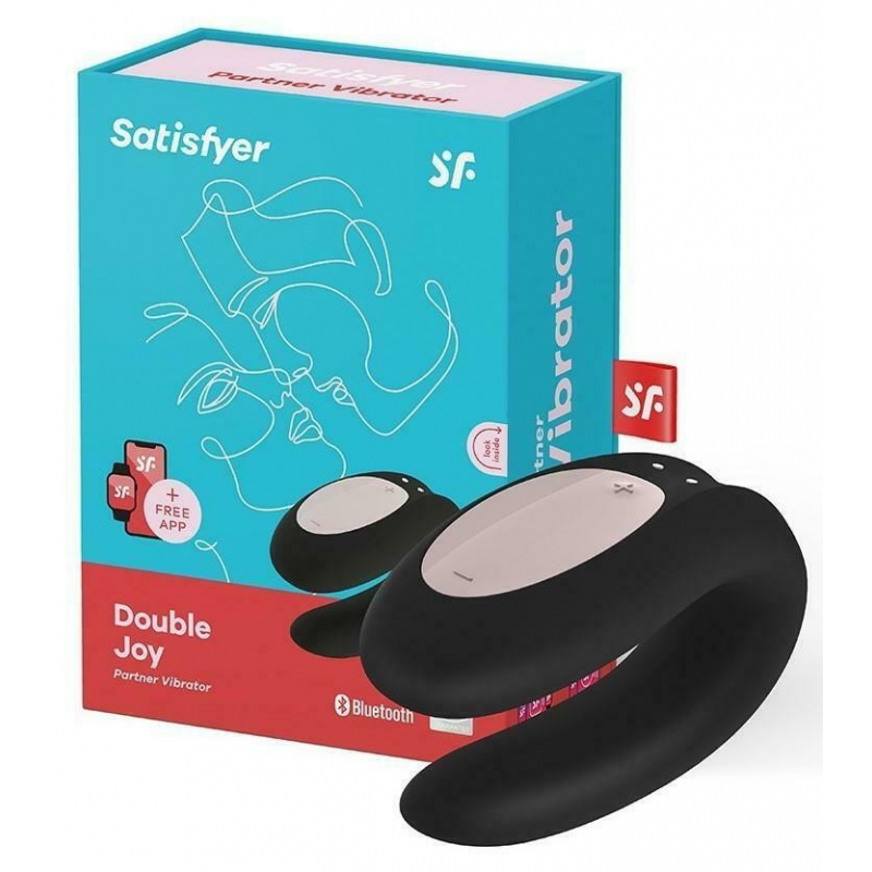 Stimulateur connecté pour couple Satisfyer Double Joy Noir