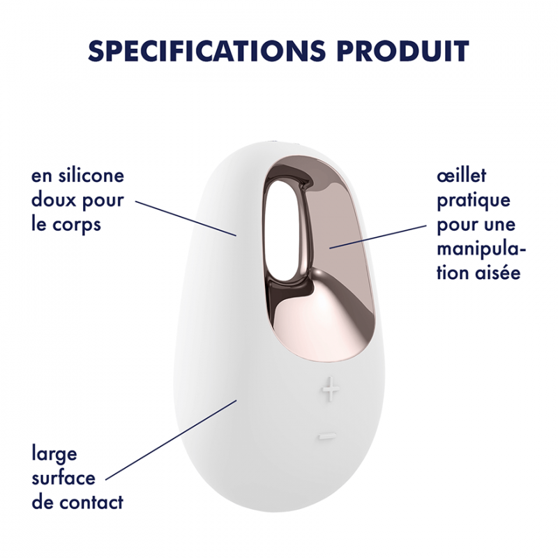 Stimulateur Satisfyer White Temptation Blanc et Or rose