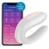 Stimulateur connecté pour couple Satisfyer Double Joy Blanc
