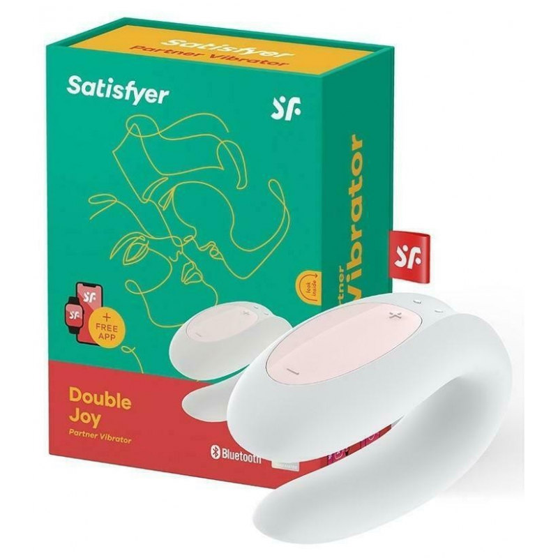 Stimulateur connecté pour couple Satisfyer Double Joy Blanc