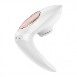 Stimulateur vibromasseur Satisfyer Pro 4 Couples Blanc et Or rose