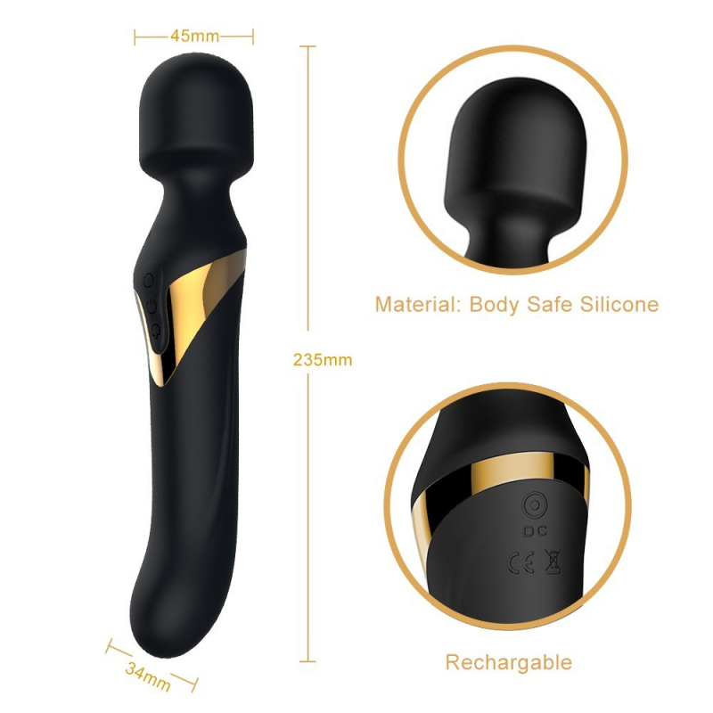 Stimulateur vibromasseur Dual Orgasms Noir et Or