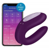 Stimulateur connecté pour couple Satisfyer Double Joy Violet