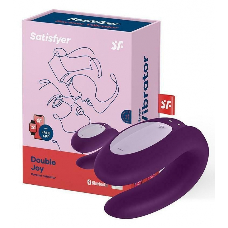 Stimulateur connecté pour couple Satisfyer Double Joy Violet