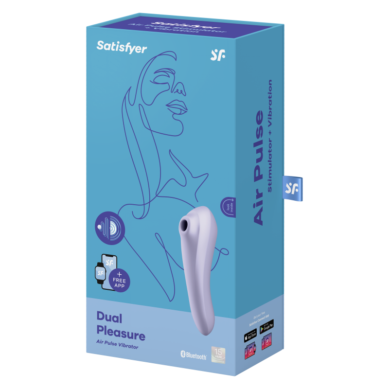 Stimulateur vibromasseur connecté Satisfyer Dual Pleasure Mauve Violet