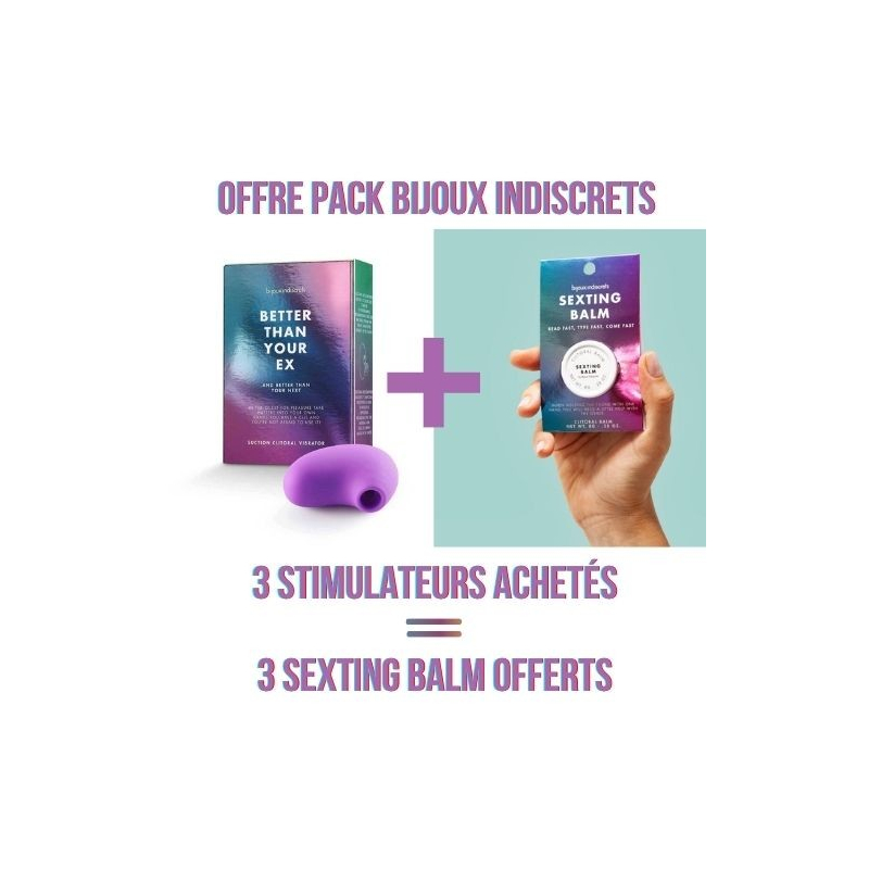 Offre pack 3 stimulateurs clitoridiens / 3 baumes clitoridiens Clitherapy Parfum Nature